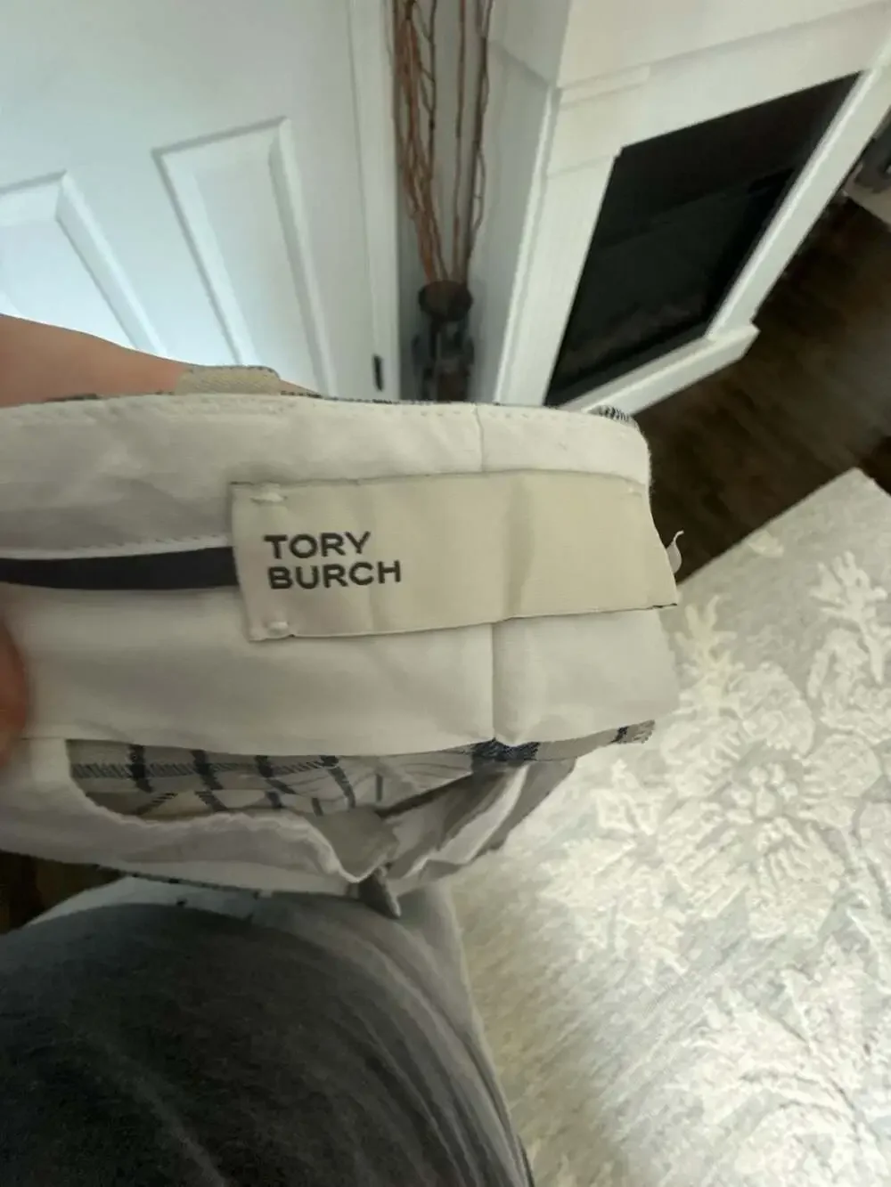 Tory Burch Plaid Tartan Patterned Trousers